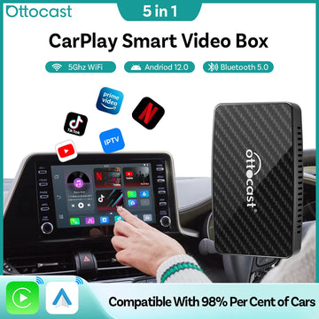 Ottocast Play2Video Pro Ai Box Wireless CarPlay Android Auto Adapter Built in Youtube Netflix IPTV for Car
