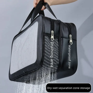 PU Makeup Bag, Portable for Travel, Fitness, and Swimming Supplies