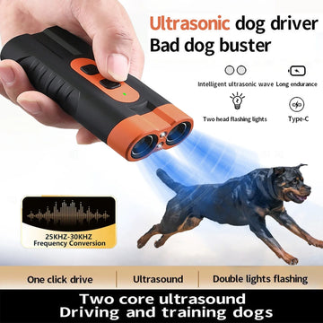 New Dual Head Ultrasonic Dog Repeller