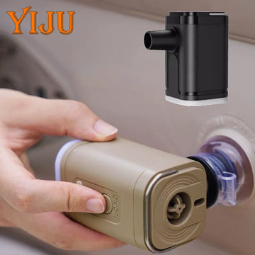 YIJU 3 in 1 Electric Air Pump with Lights Mini Wireless Air Compressor USB Charging Inflator