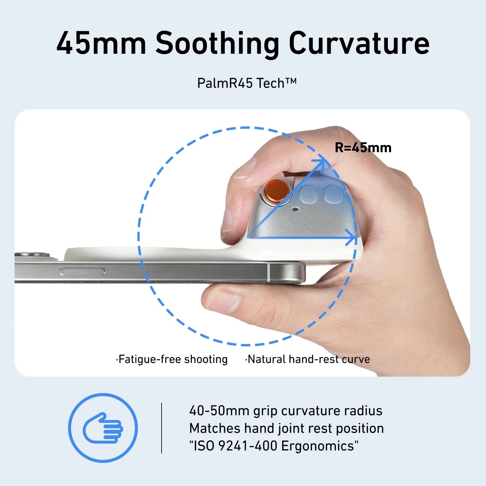Fun Shot Magnetic Grip, Ergonomic Style Phone Camera