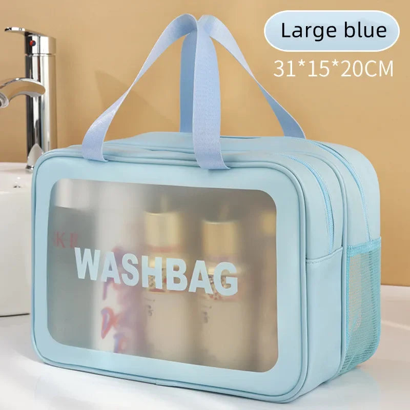 PU Makeup Bag, Portable for Travel, Fitness, and Swimming Supplies