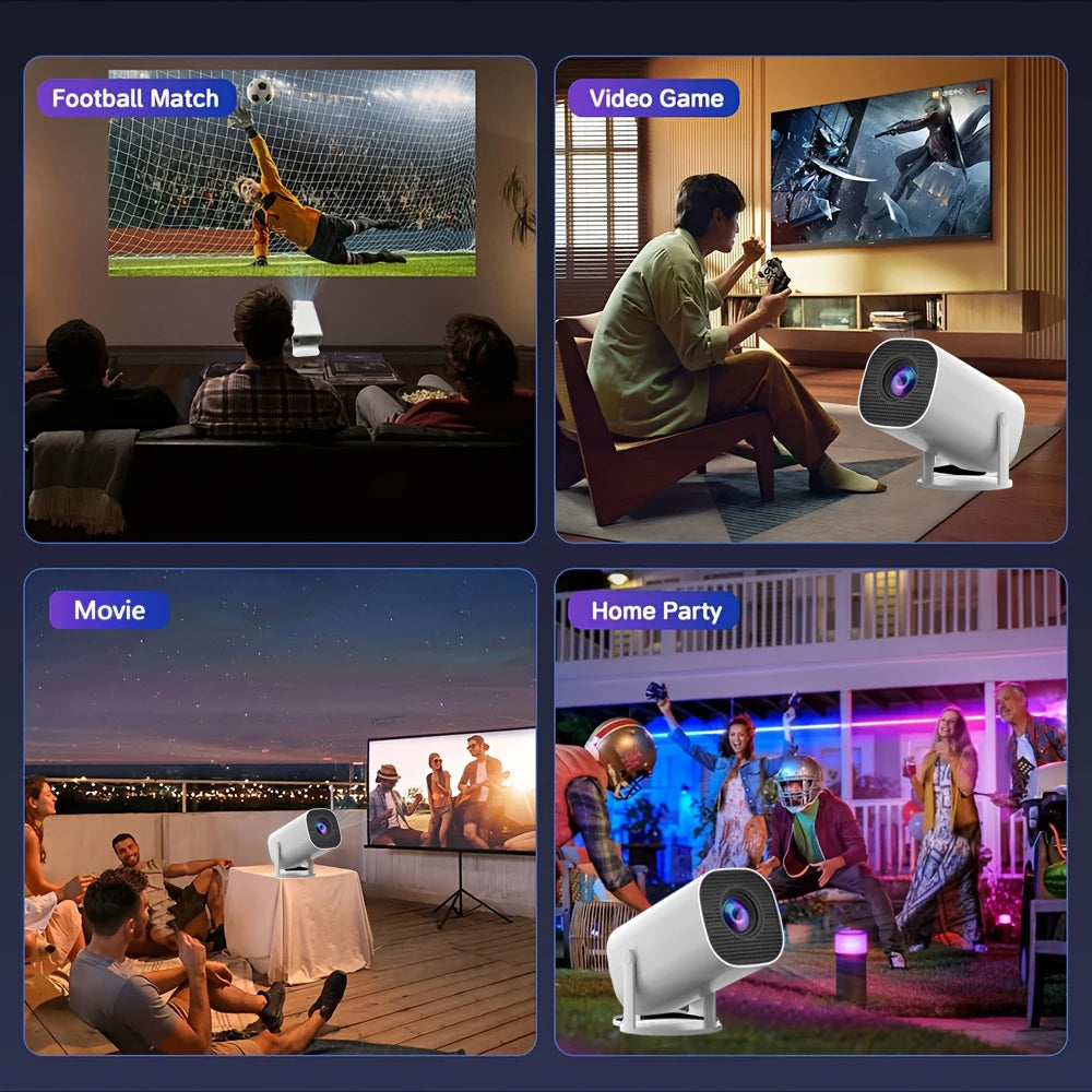 HD mini projector, supports 4K video