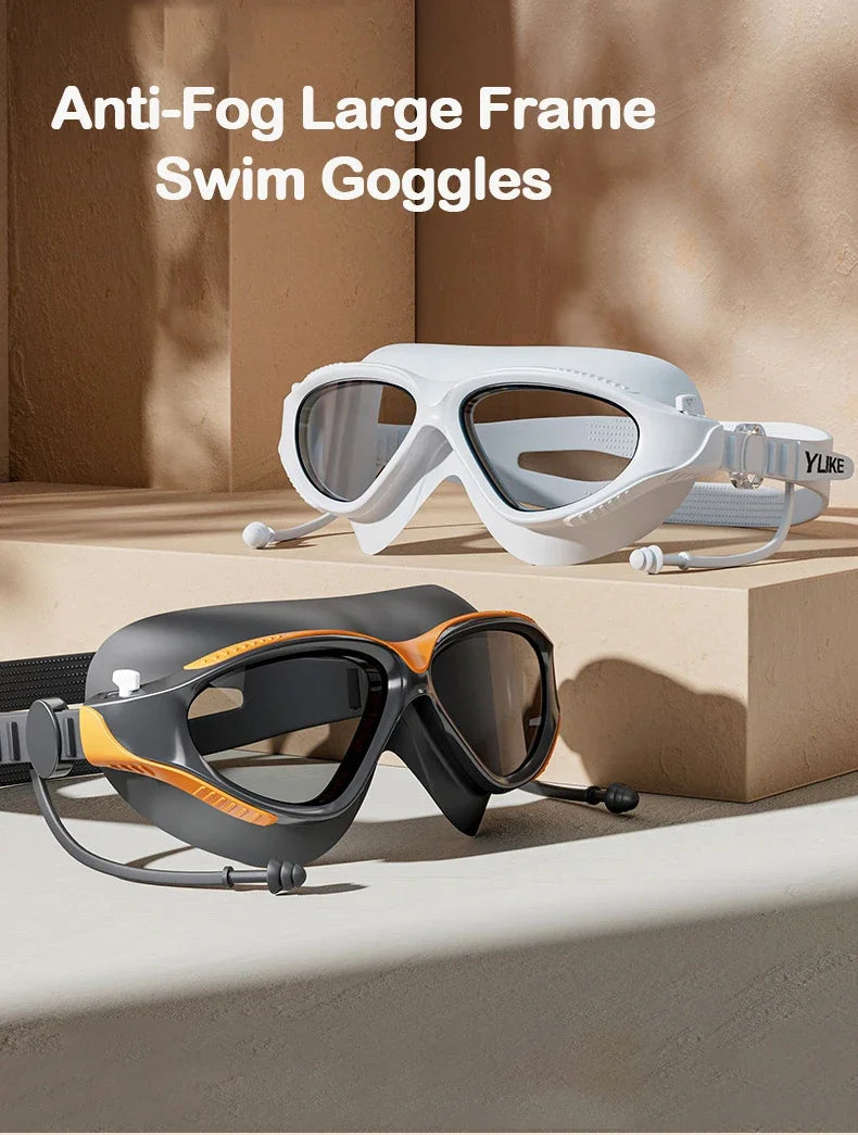 Professional HD Anti-fog Silicone Swimming Goggles
