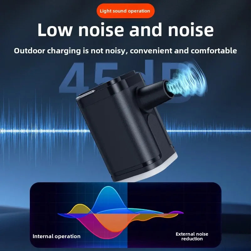 YIJU 3 in 1 Electric Air Pump with Lights Mini Wireless Air Compressor USB Charging Inflator