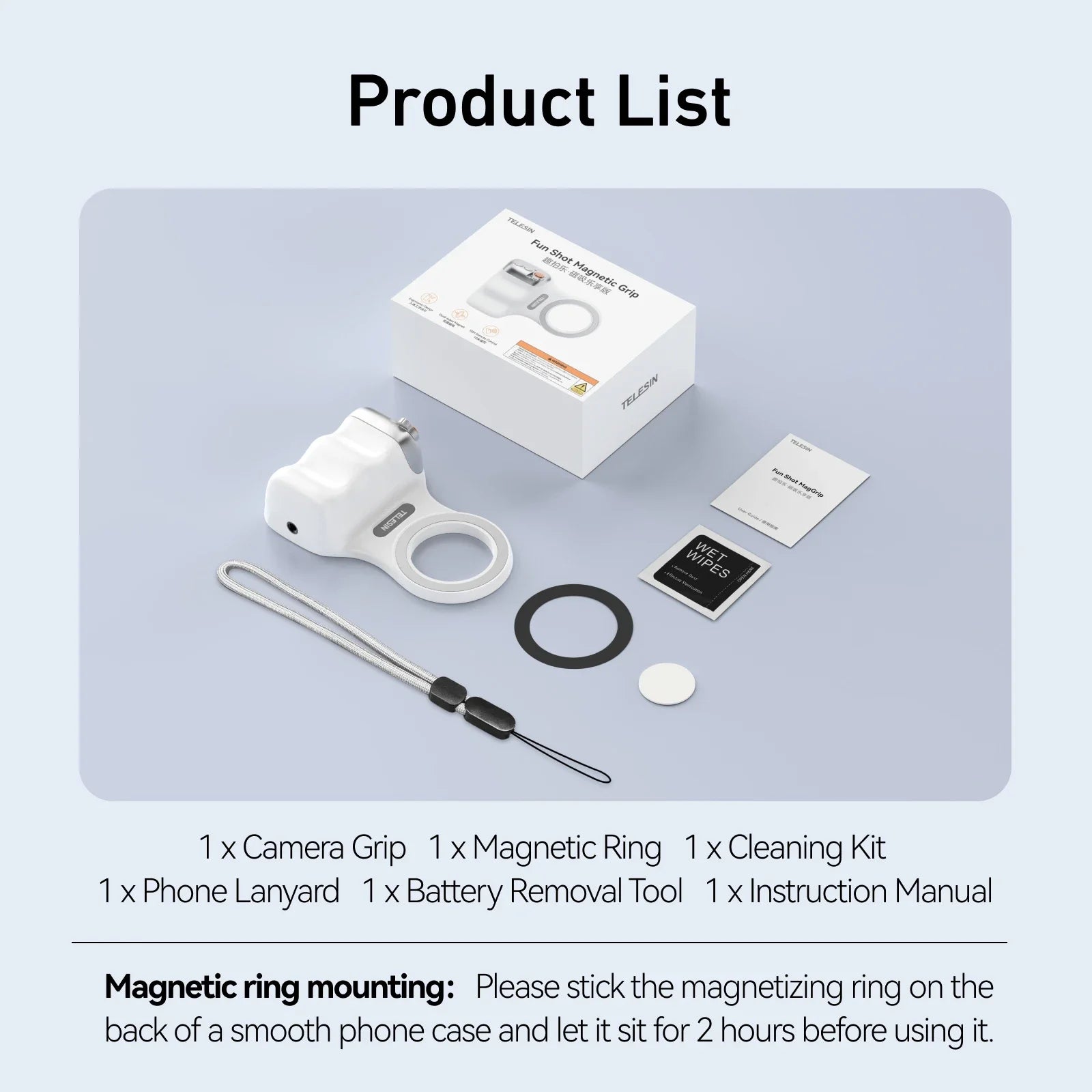 Fun Shot Magnetic Grip, Ergonomic Style Phone Camera