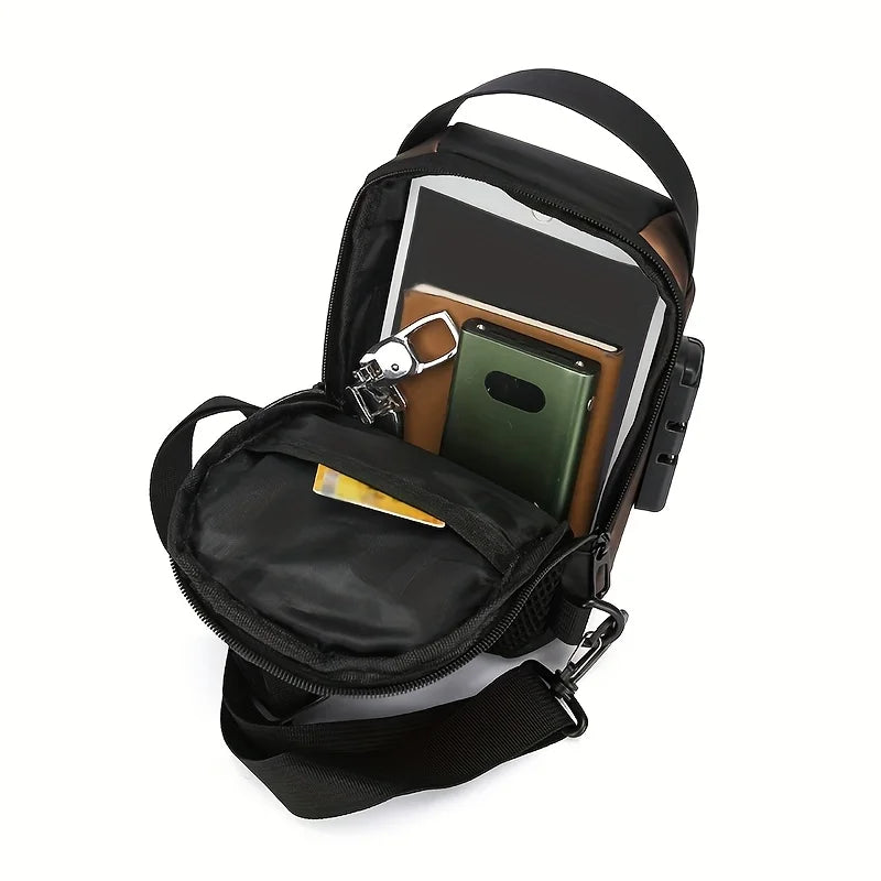 Shoulder bag with phone pocket and zipper closure for everyday travel