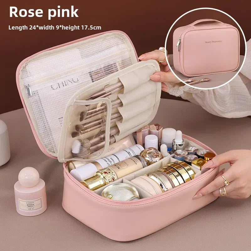 Capacity Luxury Makeup Bag Travel Organizer Essentials Toiletry Bags