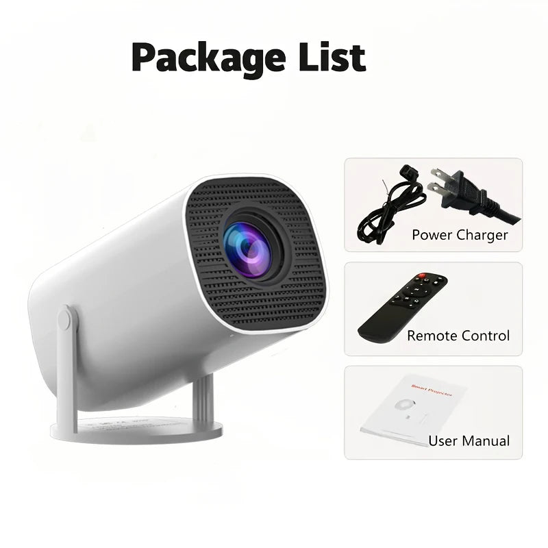 HD mini projector, supports 4K video