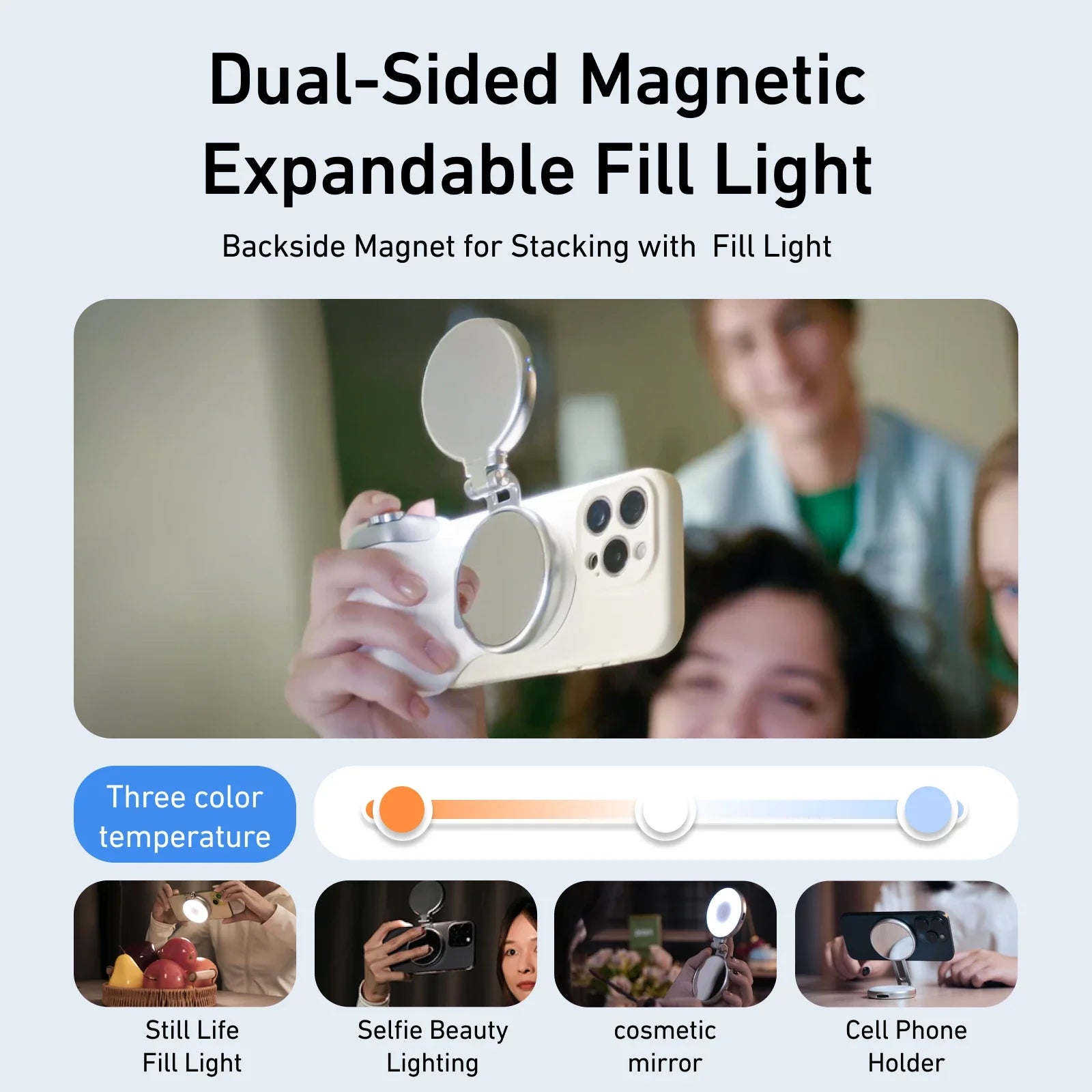 Fun Shot Magnetic Grip, Ergonomic Style Phone Camera