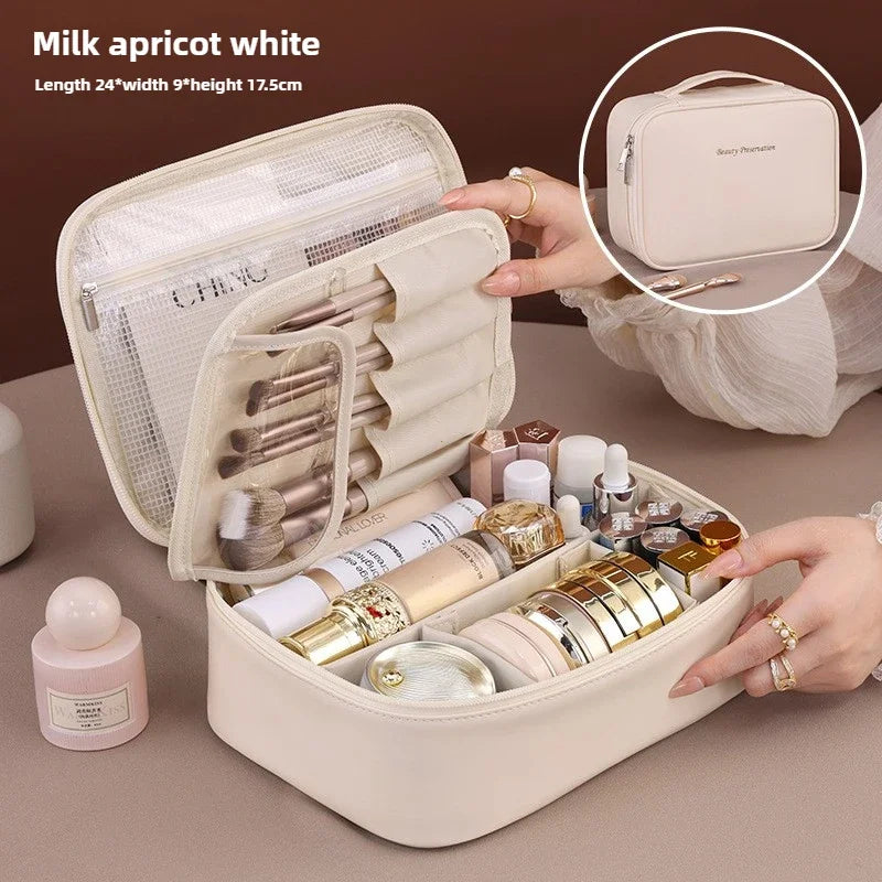 Capacity Luxury Makeup Bag Travel Organizer Essentials Toiletry Bags