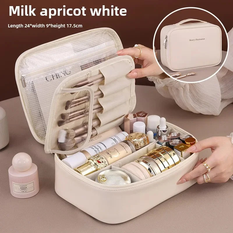 Capacity Luxury Makeup Bag Travel Organizer Essentials Toiletry Bags