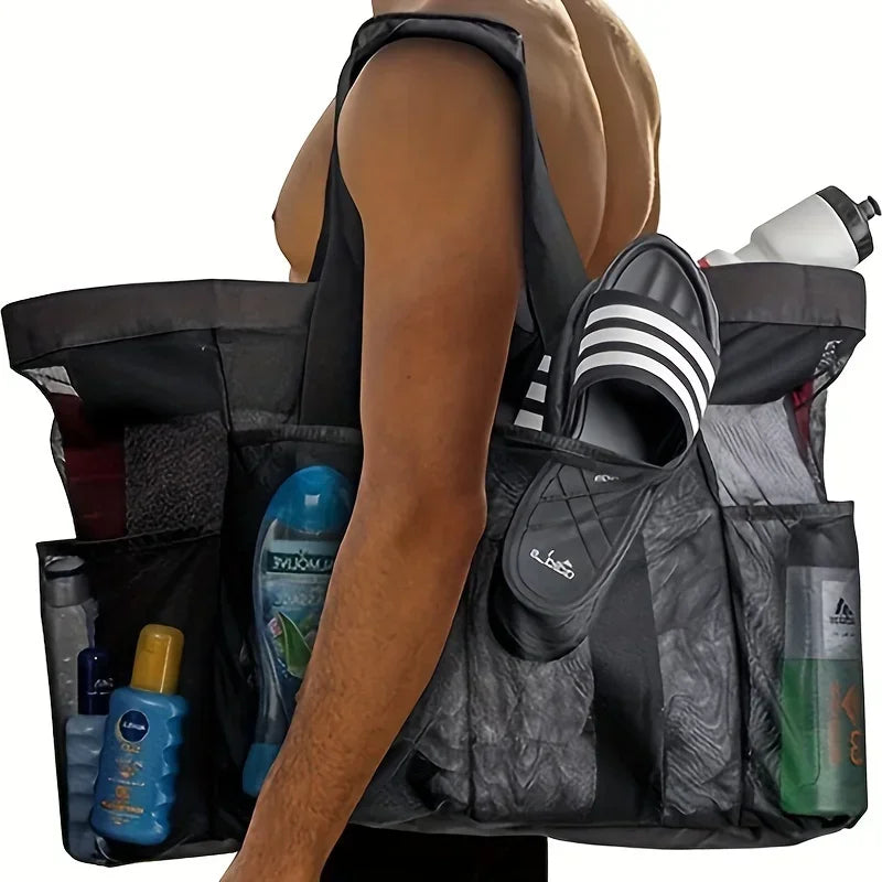 1pc Extra Large Mesh Beach Bag Breathable Mesh