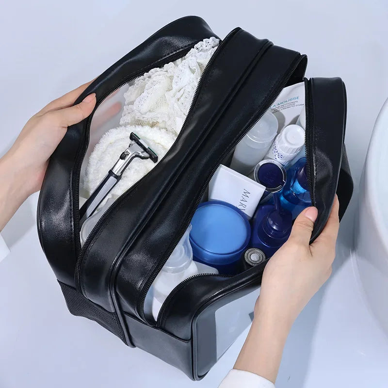PU Makeup Bag, Portable for Travel, Fitness, and Swimming Supplies