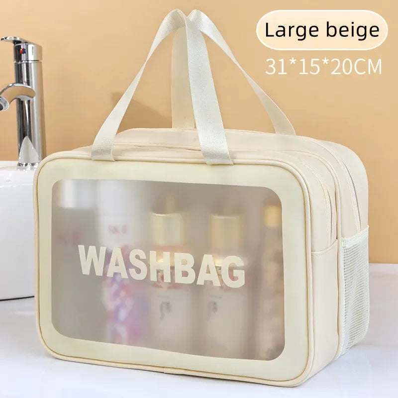 PU Makeup Bag, Portable for Travel, Fitness, and Swimming Supplies