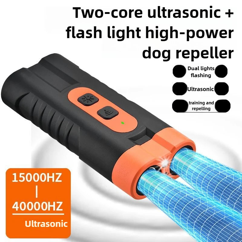 New Dual Head Ultrasonic Dog Repeller