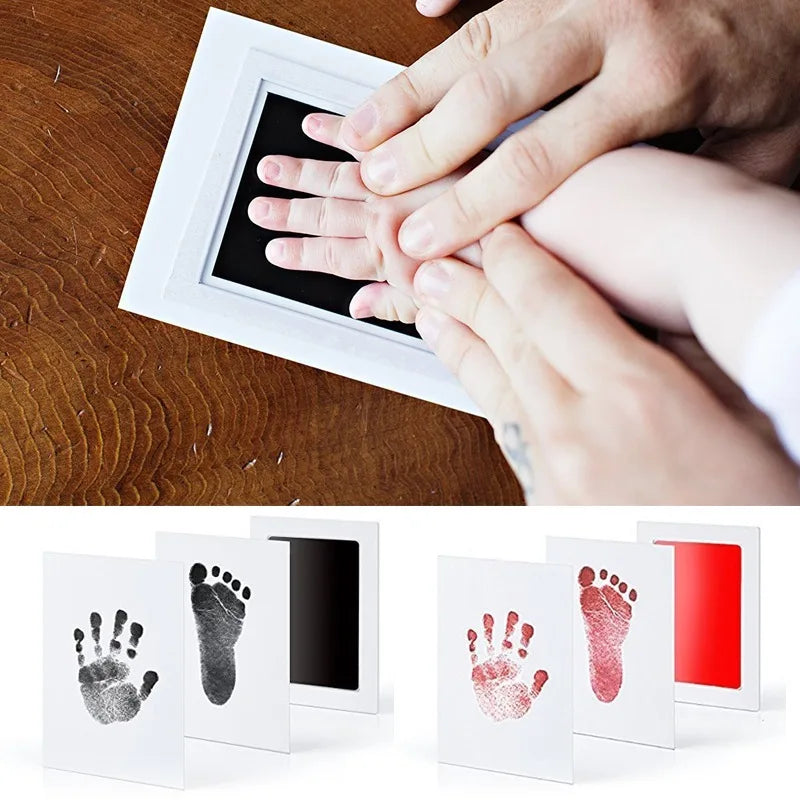 Newborn Baby DIY Hand And Footprint Kit Ink Pads Photo Frame