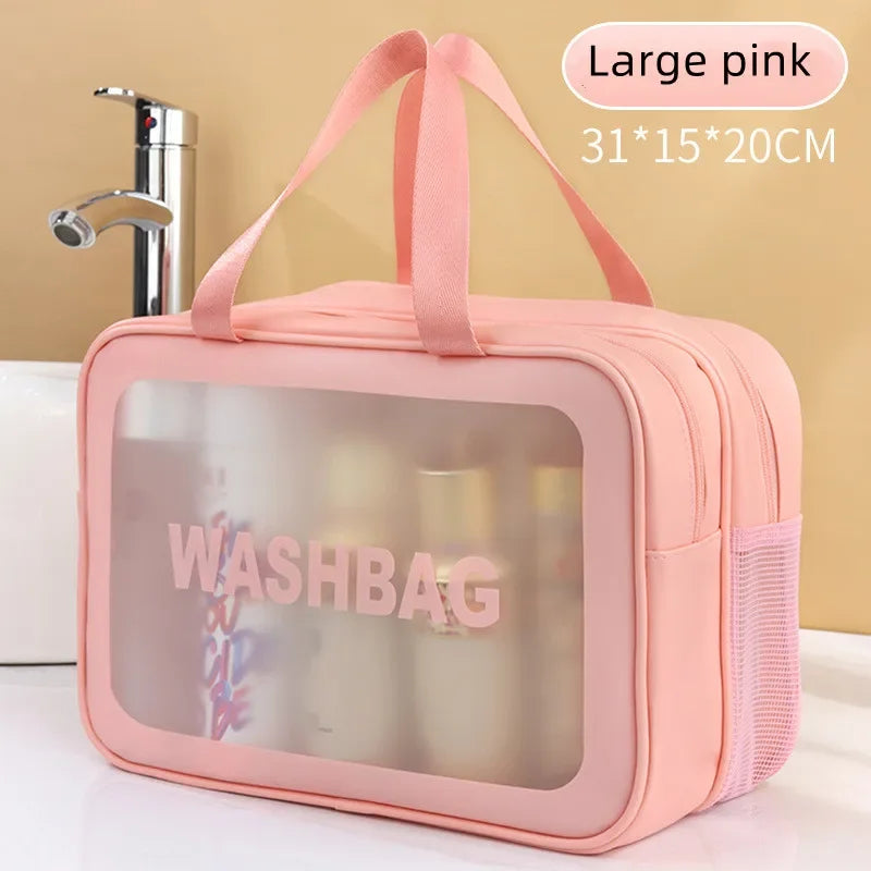 PU Makeup Bag, Portable for Travel, Fitness, and Swimming Supplies