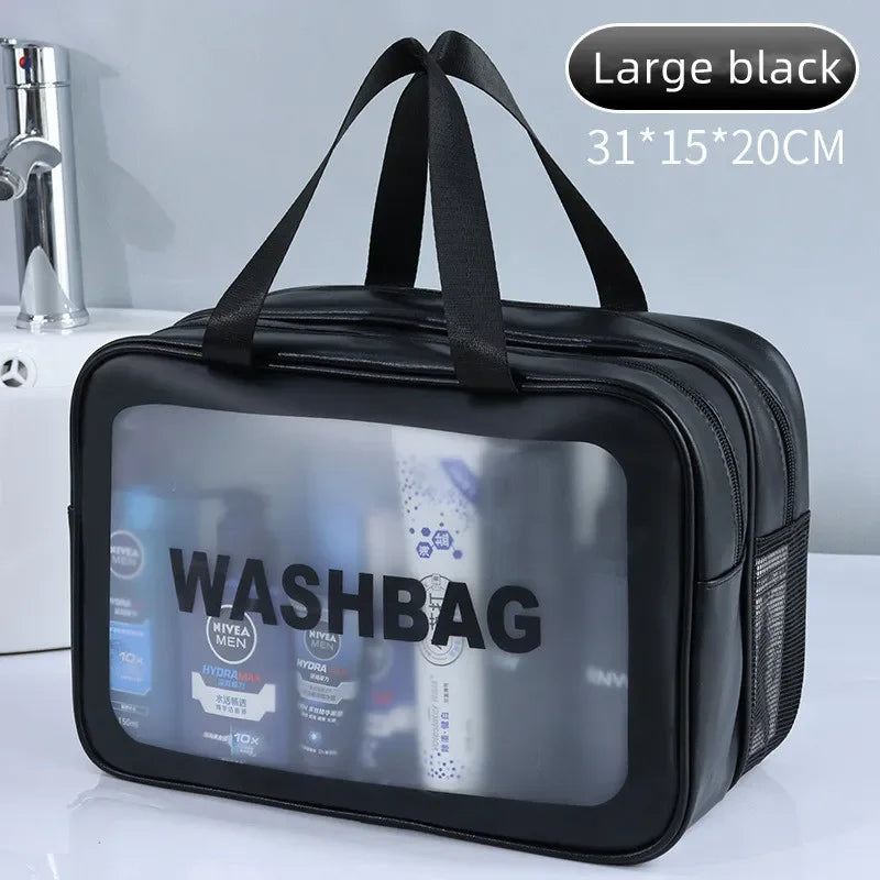 PU Makeup Bag, Portable for Travel, Fitness, and Swimming Supplies
