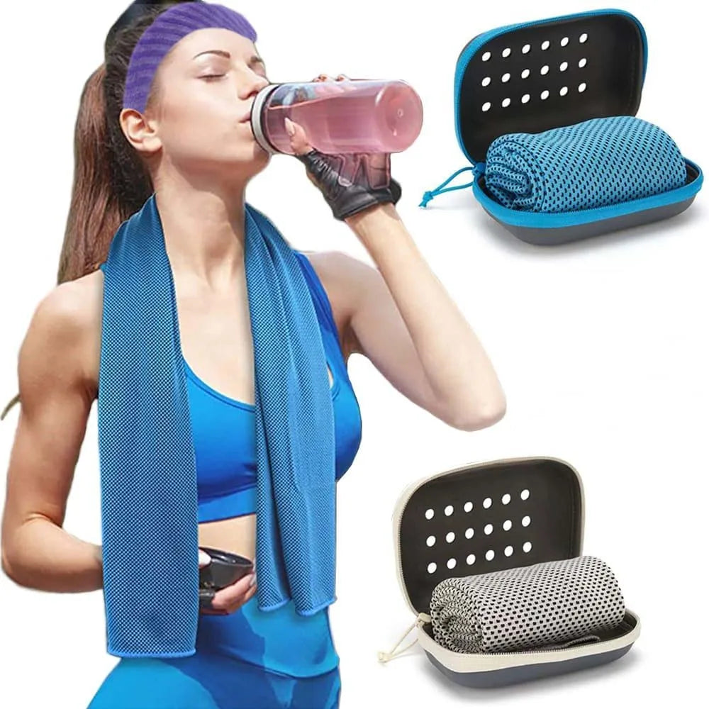 Quick-drying and cooling sports towel set