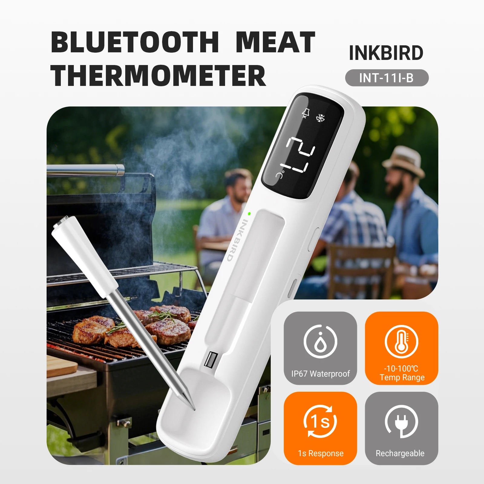 Mini Wireless Meat Thermometer,
