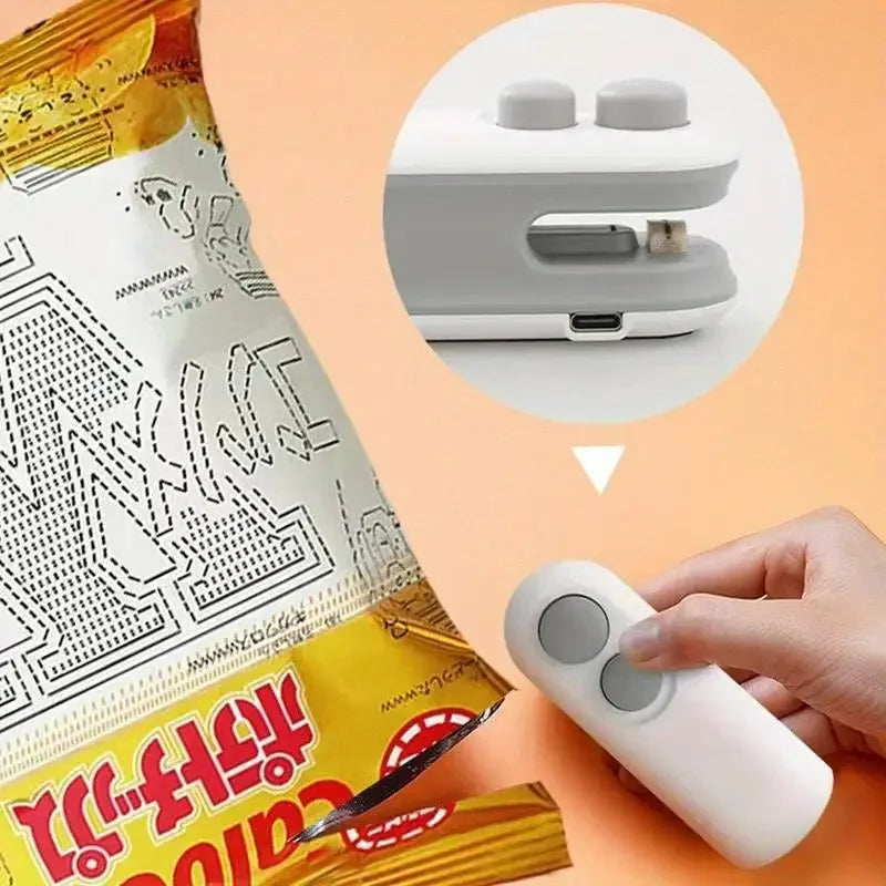 New Portable Mini Sealer 2 In 1 Heat Sealer For Snacks Home