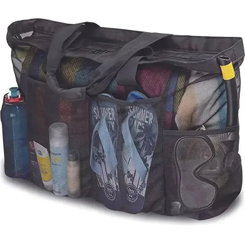 1pc Extra Large Mesh Beach Bag Breathable Mesh