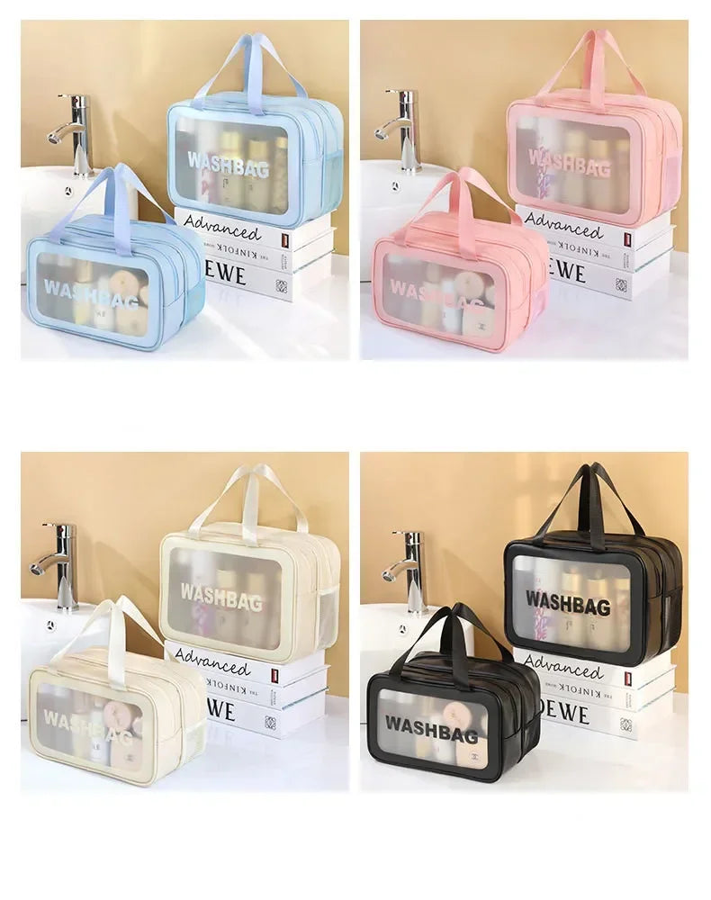 PU Makeup Bag, Portable for Travel, Fitness, and Swimming Supplies