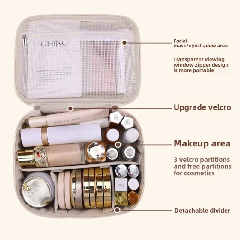 Capacity Luxury Makeup Bag Travel Organizer Essentials Toiletry Bags