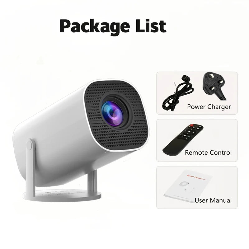 HD mini projector, supports 4K video