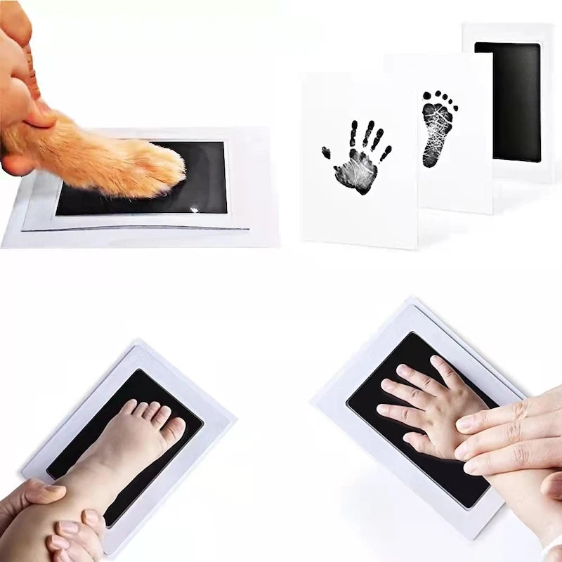 Newborn Baby DIY Hand And Footprint Kit Ink Pads Photo Frame
